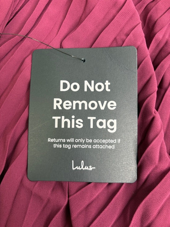 Lulus Wondrous Muse Plum Pleated One-Shoulder Midi Dress XXL - Picture 8 of 12